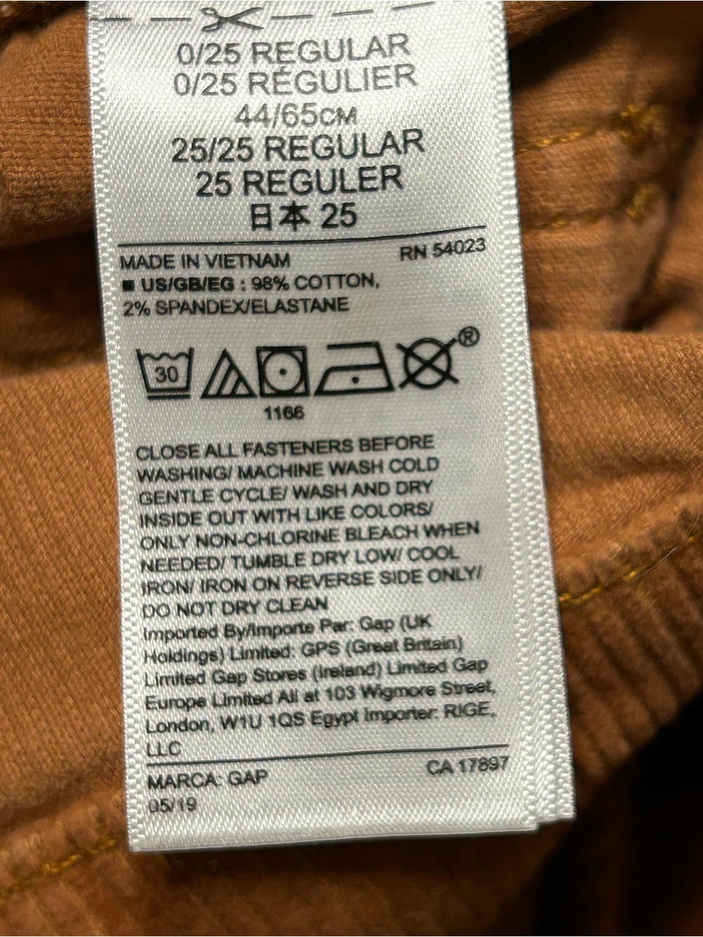 GAP Wide-Leg Corduroy Pants in Camel Brown - Picture 11 of 12